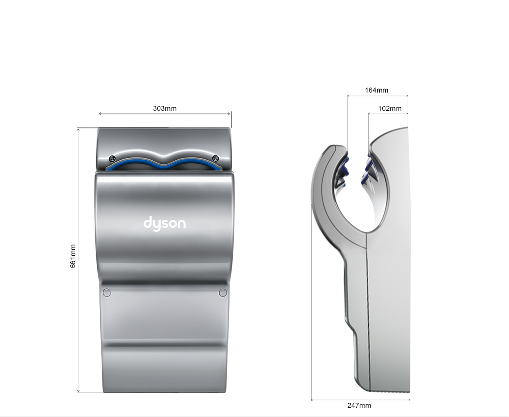 Dyson Airblade dB hand dryer reengineered to reduce washroom noise