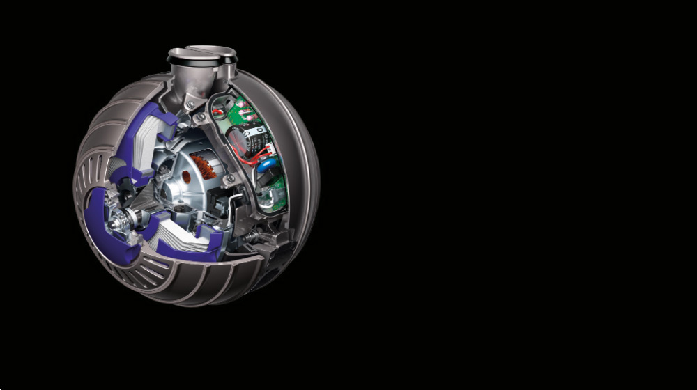 Dyson Ball technology lowers the vacuum center of gravity and make it lighter in the hand.