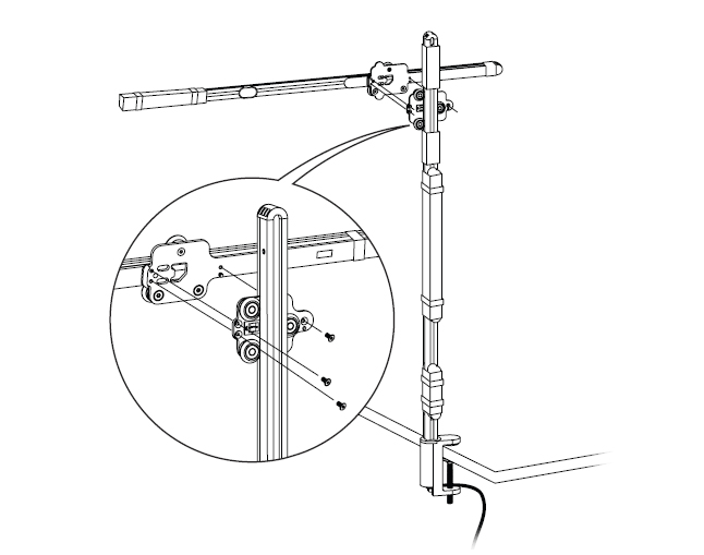 diagram showing how to align the heat sink arm