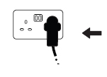Diagram showing the light being plugged in