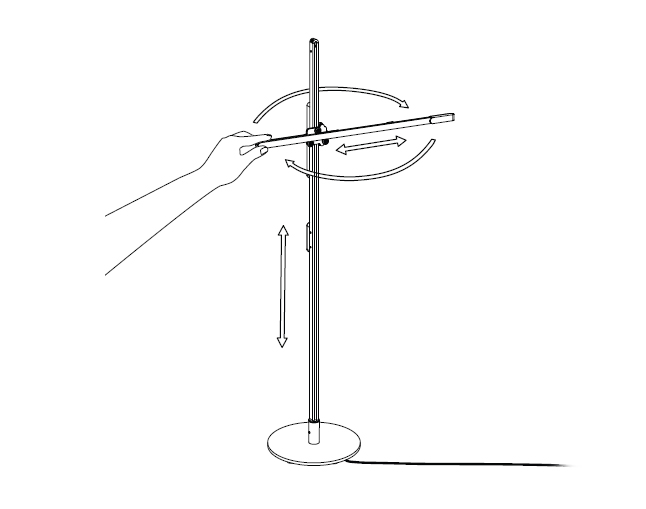 diagram showing how to re-position the light