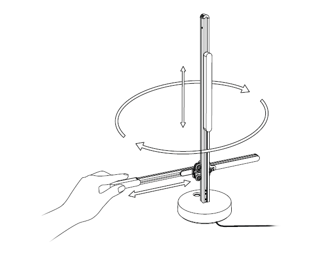 diagram showing how to re-position the light