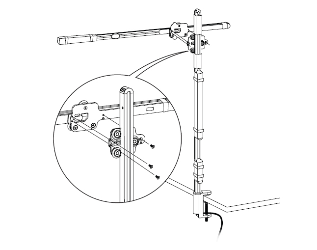 diagram showing how to align the heat sink arm