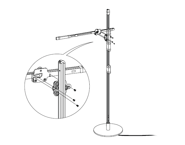 diagram showing how to align the heat sink arm