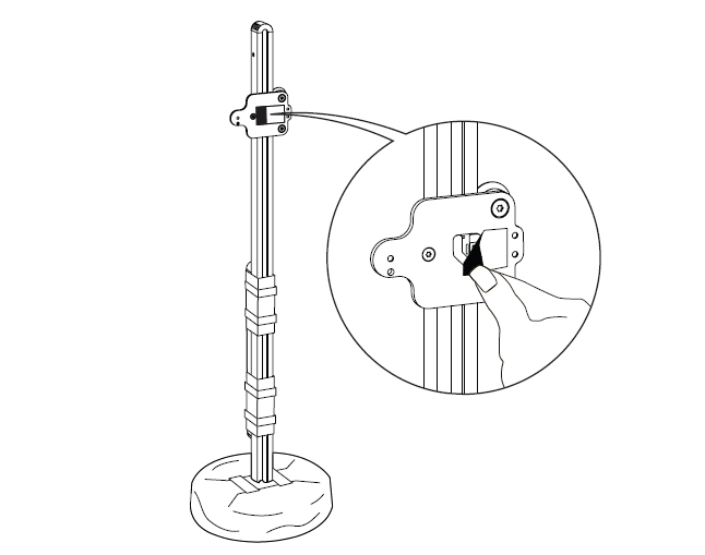 diagram showing how to remove red tape from the electrical contacts