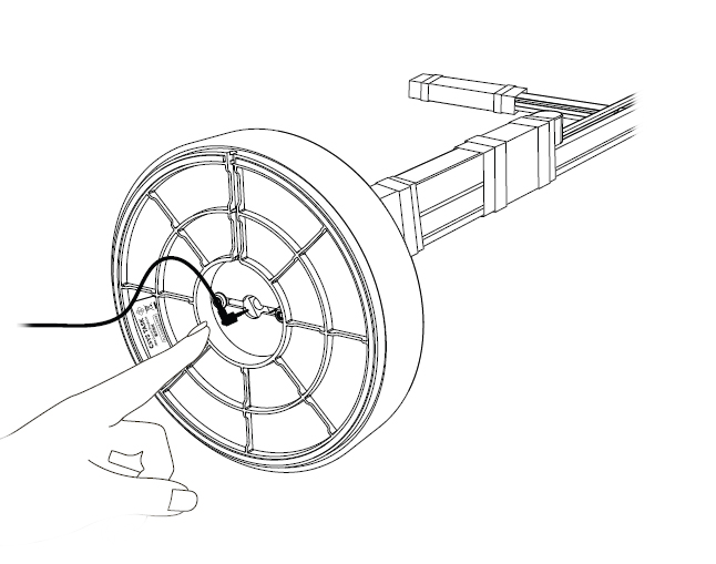 diagram showing how to plug the cord into the base