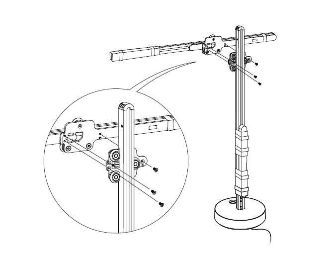 diagram showing how to align the heat sink arm