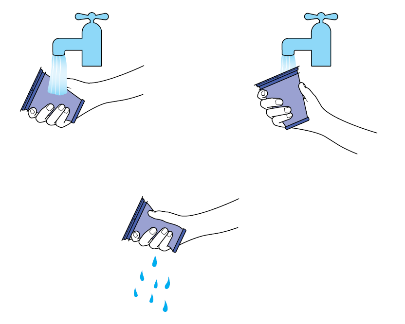 diagram showing how to wash the filter