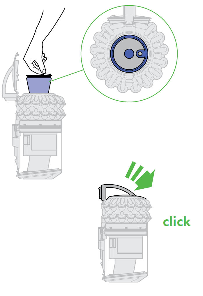 diagram showing how to refit the filter