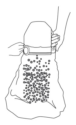 diagram showing how to empty bin