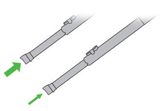 diagram showing where to test the suction from the extension tube