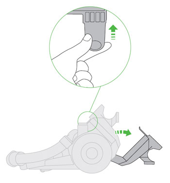 diagram showing how to remove the filter 