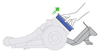 diagram showing how to remove the filter 