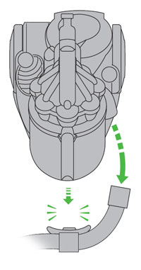diagram showing how to remove the hose