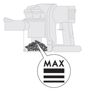 diagram showing when to empty bin