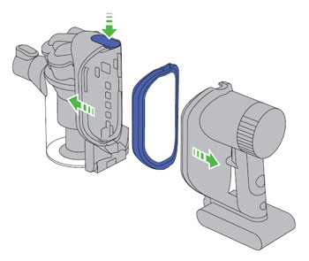 diagram showing how to remove the filter