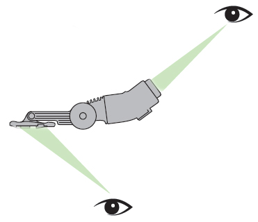 diagram showing how to check the Mini Flat Out tool for blockages 