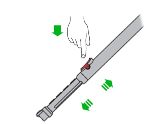 diagram showing how to extend the extsnsion tube