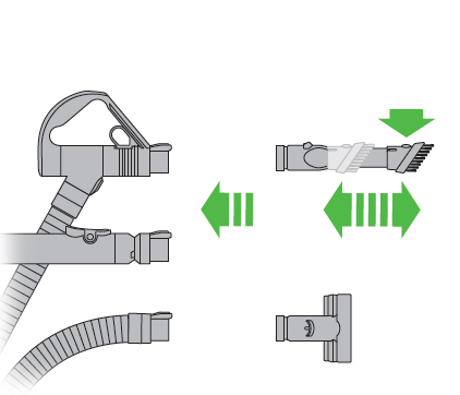 diagram showing how to use the accessory tools