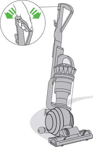 diagram showing how to use the ball for easier cleaning