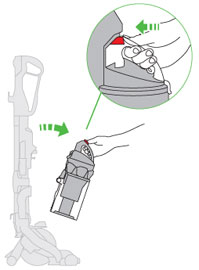 diagram showing how to remove the clear bin