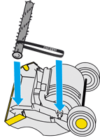 diagram showing how to fit belt