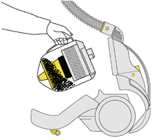 diagram showing how to remove bin