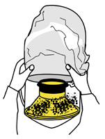 diagram showing how to empty bin