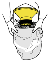 diagram showing how to empty bin