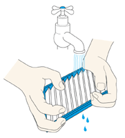 diagram showing how to wash filters