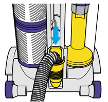diagram showing how to remove hose