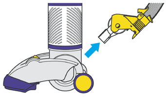 diagram showing how to remove hose