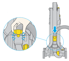 diagram showing how to fit hose