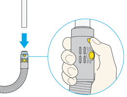 diagram showing how to remove wand from hose