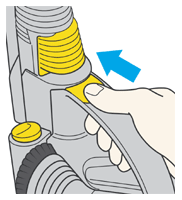 diagram showing how to remove cyclone top and bin