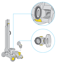 diagram showing how to check hose for blockages