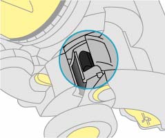 diagram showing location of black button