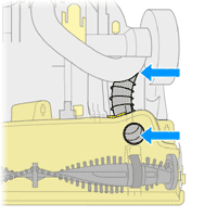 diagram showing how to check internal hose for blockages