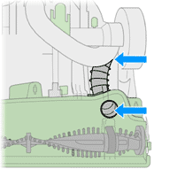 diagram showing how to check internal hose for blockages