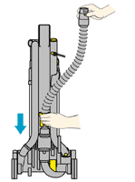 diagram showing how to fit hose