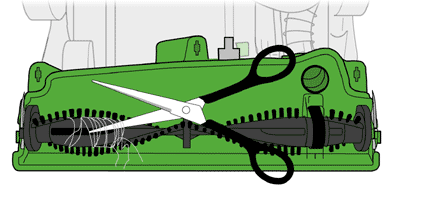 diagram showing how to clean brushbar