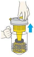 diagram showing how to separate bin from cyclone top
