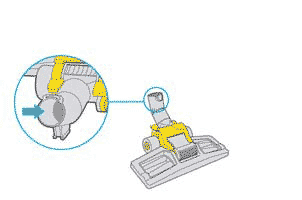 diagram showing how to check floor tool for blockages