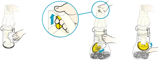 diagram showing how to clean and empty bin
