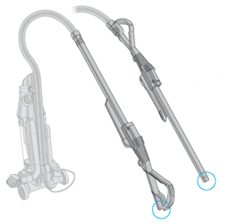 diagram showing how to attach mini turbine tool