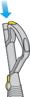 diagram showing strong suction from wand