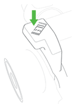 diagram showing how to adjust contact headtm for use on carpet