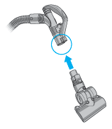 diagram showing how to fit mini turbo tool to wand or hose
