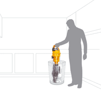 diagram showing how to empty bin