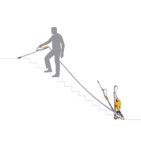 diagram showing hose being used on stairs